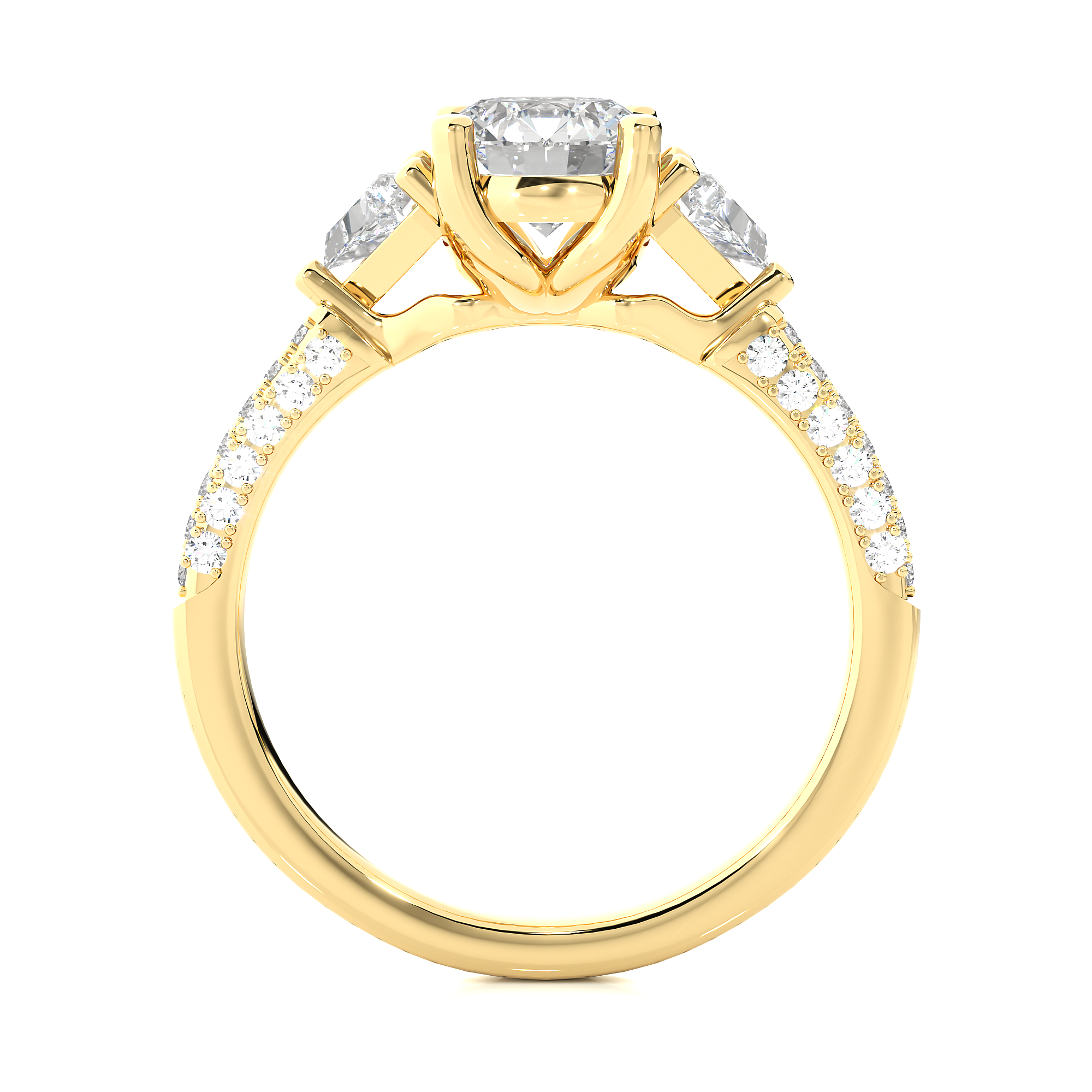 1.63 Carat H Color VS1 Clarity Diamond Studded Natural Diamond Ring.